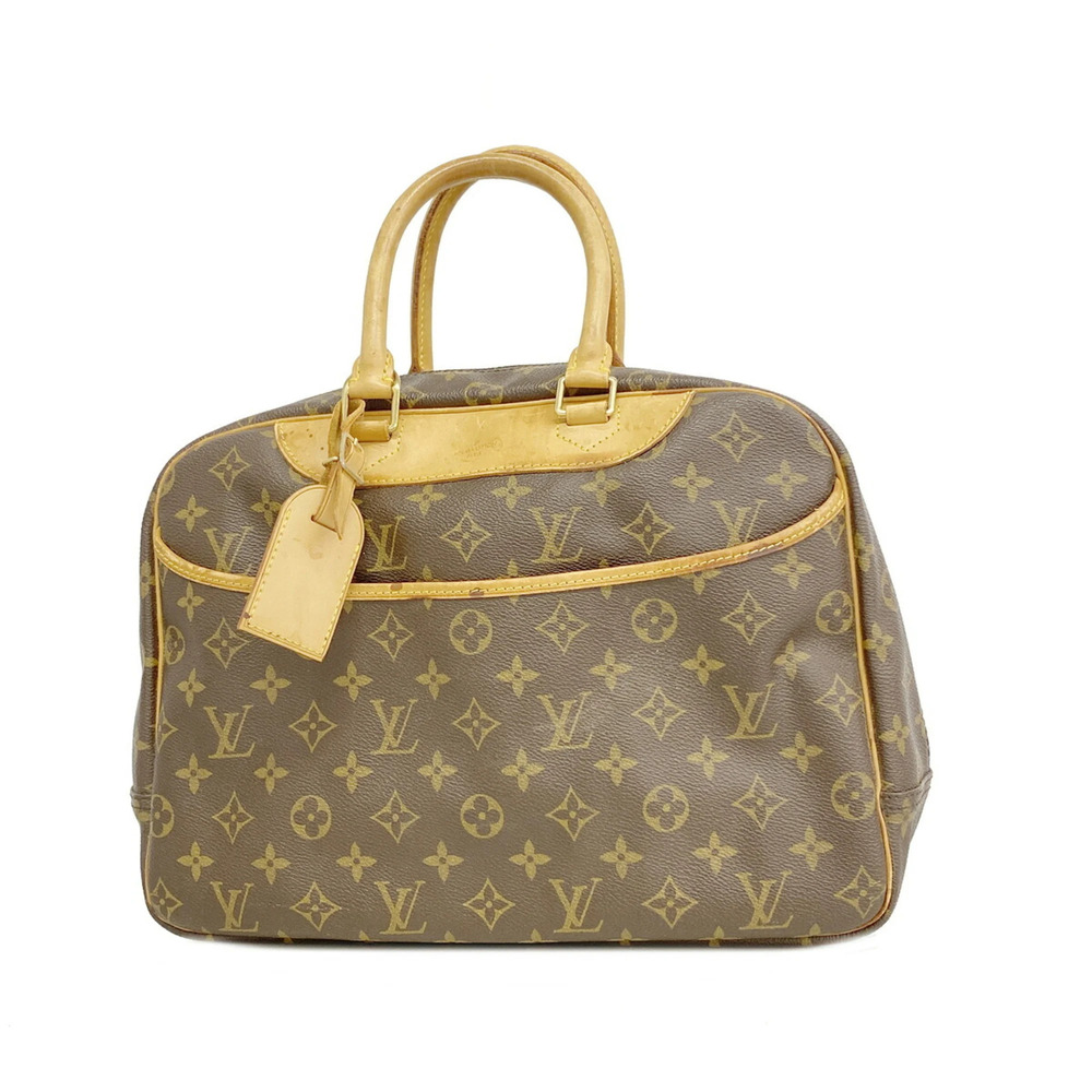 Louis Vuitton Monogram Deauville Handbag M47270 Brown Women's
